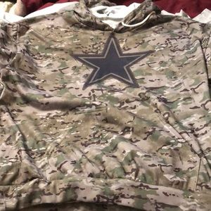 Dallas Cowboys camouflage hoodie L/S front pockets XL